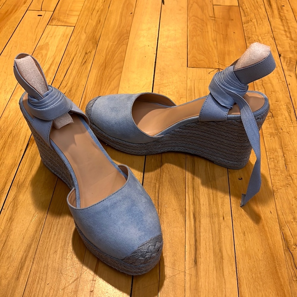 INC Maisie Lace-up Espadrille Wedge Sandal